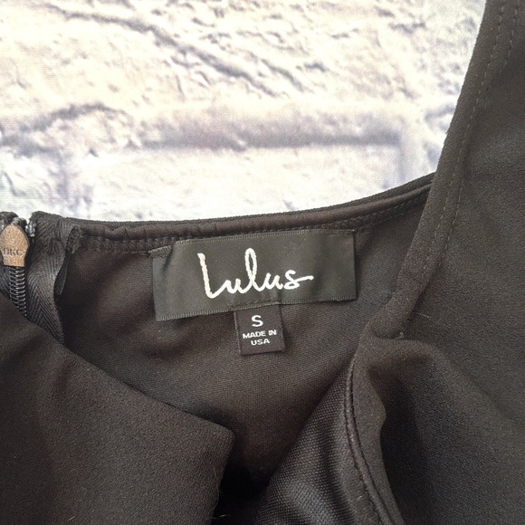 Lulus Black Ruffle Mini Dress Fit and Flare Skater Party Formal Dress Size Small - Picture 11 of 12